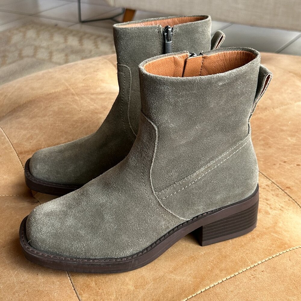 Lucky Brand Suede Ankle Boots Earthy Minimal Classic, US 4.5